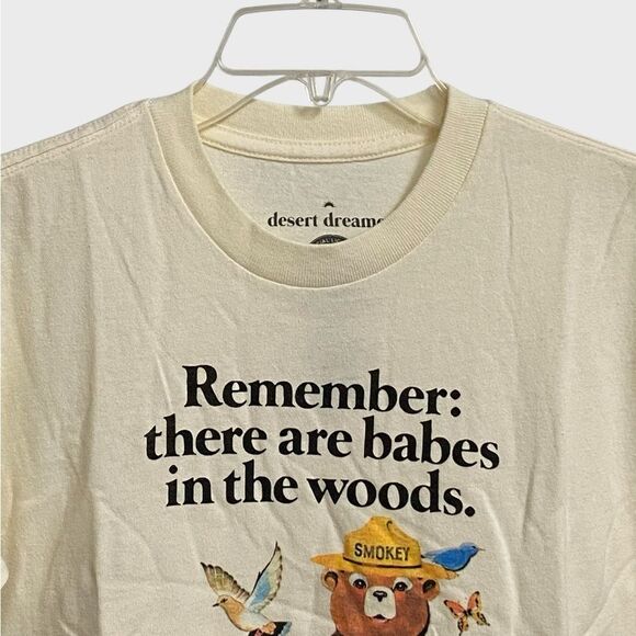 NWT Desert Dreamer Remember There Are Babes In The Wood T-Shirt Sz XS Off-White - Picture 4 of 16
